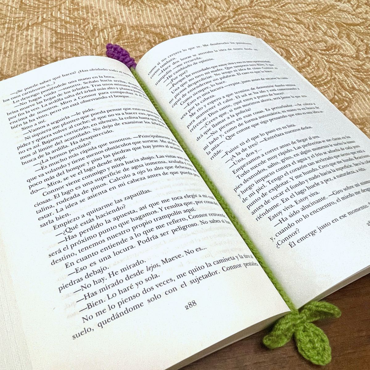 Lavender Crochet Bookmark