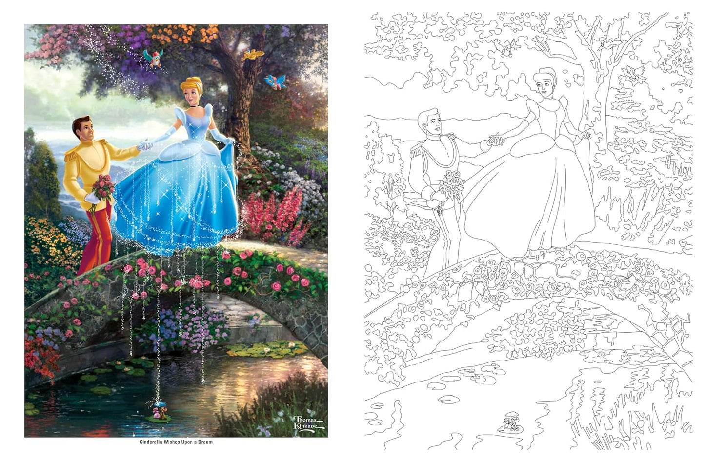 Disney Dreams Collection Thomas Kinkade Studios Coloring Book